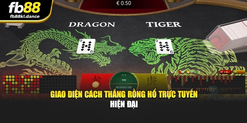 Giao diện cách thắng Rồng Hổ trực tuyến hiện đại